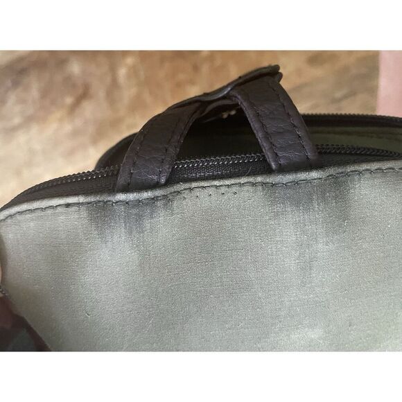 Liz Claiborne Olive Green Crossbody Mini Backpack Double Zip Compartments 9”x7” - Picture 11 of 11